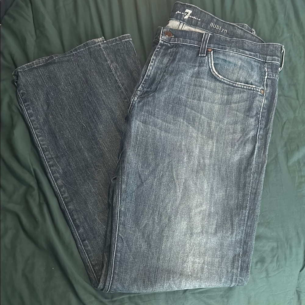 7 For All Mankind Slim Blue Jeans Vintage Wash